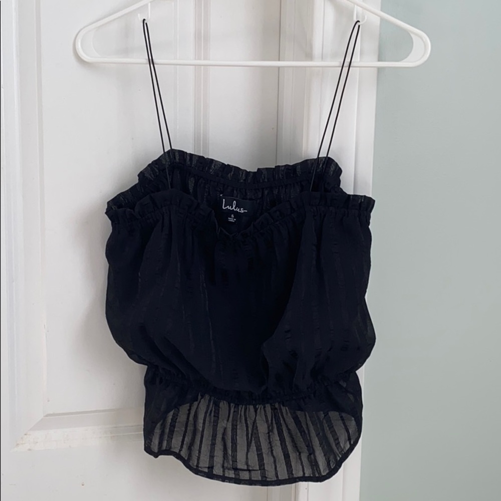 Black tank top